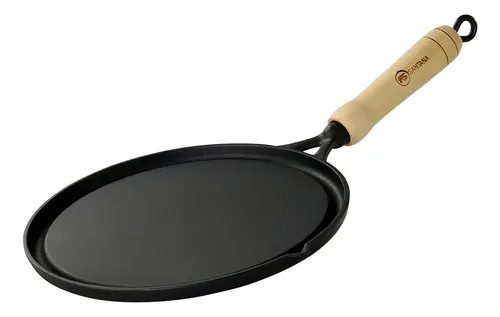 Chapa Ferro Lisa 22 Redonda Cabo Madeira Fundição Sant'ana