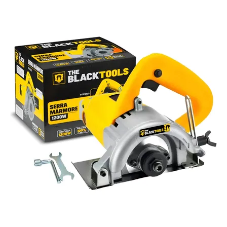 Serra Mármore Concreto Profissional 1200w 4.3/8 Pol BTS1200 The Black Tools Cor Amarelo