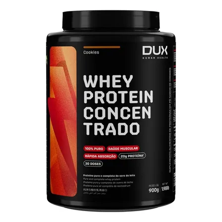 Dux Nutrition Whey Protein Concentrado 900g Sabor Doce De Leite