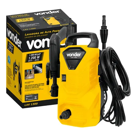 Lavadora De Alta Pressão Vonder Leve Lav1300 Amarela E Preta De 1200w Amarelo/preto 220v