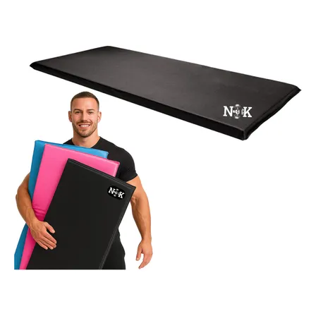 Colchonete Exercicios 90x40x3cm Nbk Flex Ginastica Treino Academia Colchonete D28 Para Yoga Grande Em Espuma De Abdominal Funcional Preto
