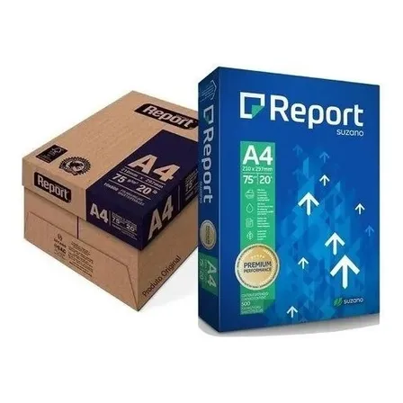 Papel Sulfite A4 75g Premium Report caixa com 2500 folhas cor branco