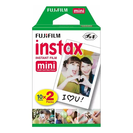 Filme Instantâneo Instax Com 20 Poses Fujifilm Filmemini20 Cor Branco