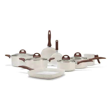 Conj De Panelas 8 Peças Ceramic Life Smart Plus Vanilla - Brinox Baunilha