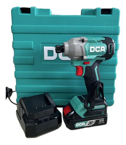 Parafusadeira De Impacto À Bateria 1/4 Dca Adpl03-14dm Cor Azul-turquesa Frequência 60hz