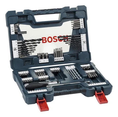 Jogo De Bits E Brocas Com 91 Peças V-line - Bosch