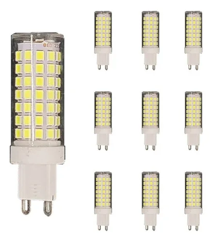 10 Lampada Led Halopim G9 12w 88led Lustre Arandela Luz Branco-frio 12W