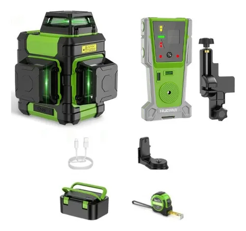 Nível a Laser Huepar Verde 12 Linhas 50m Modelo HM03CG com Receptor
