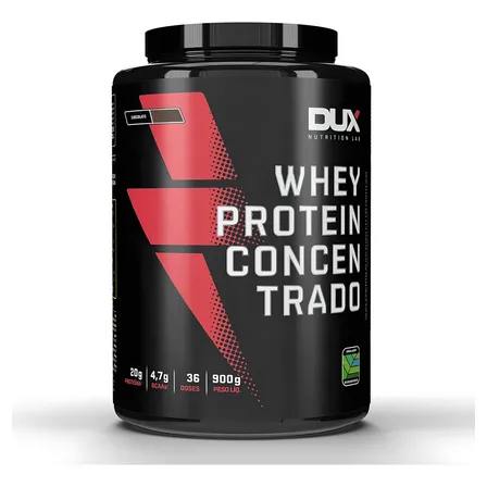 Whey Protein Concentrado Dux Nutrition (900g) Sabores Sabor Chocolate Branco