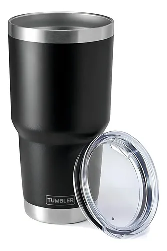 Copo Térmico Tumbler 30 Oz 887ml Com Tampa Preto - Tumbler Liso