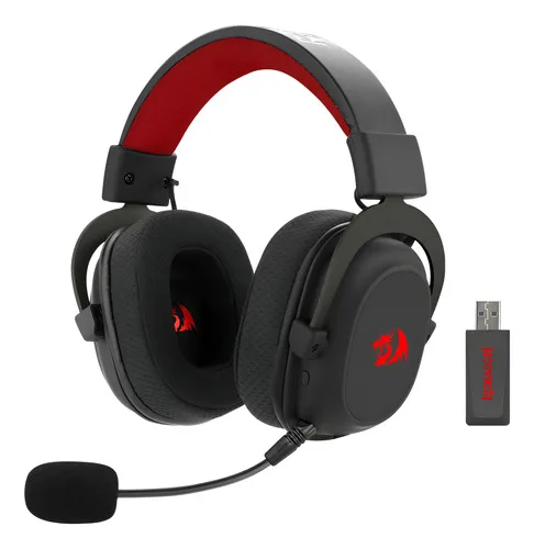 Headset Gamer Redragon H510-pro Zeus Rgb Wireless 7.1 53mm Preto