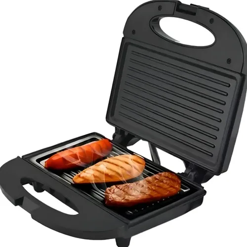 Sanduicheira Grill 2 Em 1 Kian Preta Elétrica 750w Cor Preto,seu Mixto Quente Ultra Rápido, E Outros Petiscos 127v