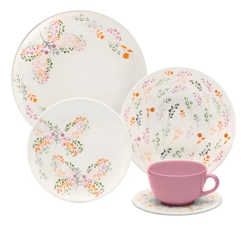 Aparelho De Jantar E Chá, 20 Peças Unni Jardim Secreto Oxford