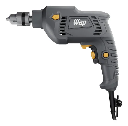 Parafusadeira e Furadeira de Impacto WAP WF 700FE Mandril de 3/8'' 700W Cinza e Amarela