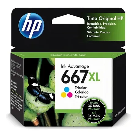 Cartucho De Tinta Hp 667xl 8ml Colorido Advantage