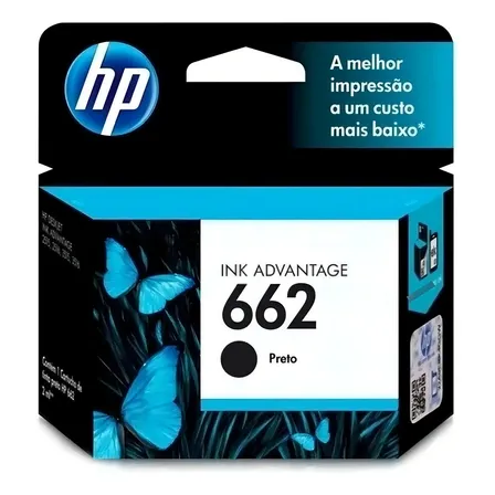Cartucho De Tinta Hp 662 Preto Advantage