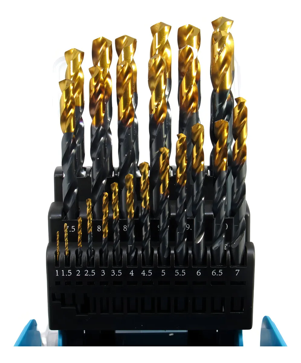Jogo De Broca 1-13 Mm Hss C/ Nitreto De Titânio 25 Pçs Gross