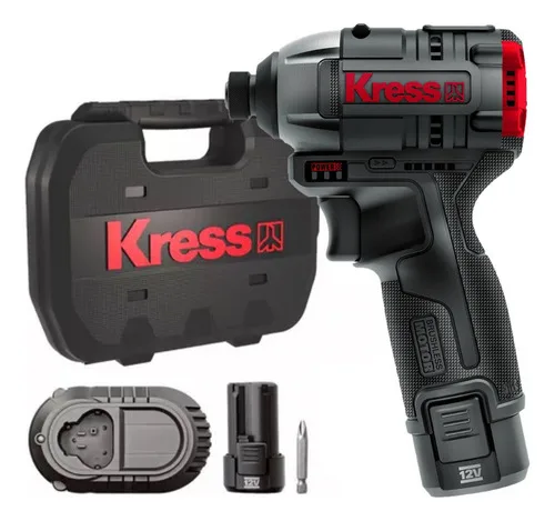 Parafusadeira Impacto 12v 2x 2ah Brushless Kub50.2 Kress Preta