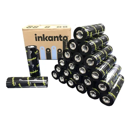 Cx 12 Ribbons Cera 110x74 Armor Inkanto Para Argox Zebra Elgin Impressora