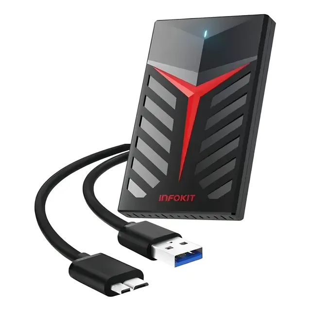 Infokit Hd Externo 1tb Usb 3.0 Ps4 Ps5 Xbox One Series Sata Iii Preto