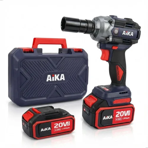 Pneumática Adw500a Aika 4.0ah 500nm + 2 Baterias Cor Roxo Preto Vermelho