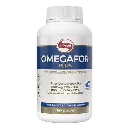 Omega 3 Omegafor Plus 240caps Concentrado Vitafor Sem Sabor
