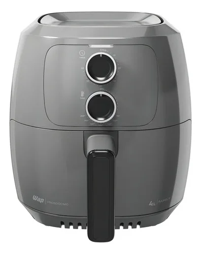 Fritadeira Elétrica Air Fryer Wap Waff2-c Family 4 Litros Antiaderente Cinza 220v