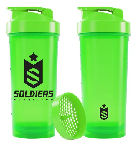 Coqueteleira Slim 600ml Soldiers Nutrition Hidratação Treino Academia Esporte Acessório
