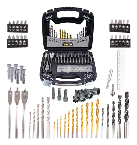 Kit De Ferramentas Completo Brocas Bits Furadeira 128 Pç Profissional