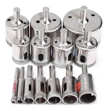 Jogo Com 15 Brocas Diamantadas 6-50mm Vidro Ceramica Piso MFL