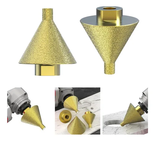 50mm Broca Cônica Diamantada M14 Esmerilhadeira Lixadeira Porcelanato Cerâmica Estilo Serra Copo Escalonada