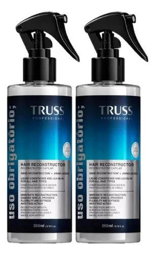 Kit 2 Uso Obrigatório 260ml Truss Profissional Protege Fios