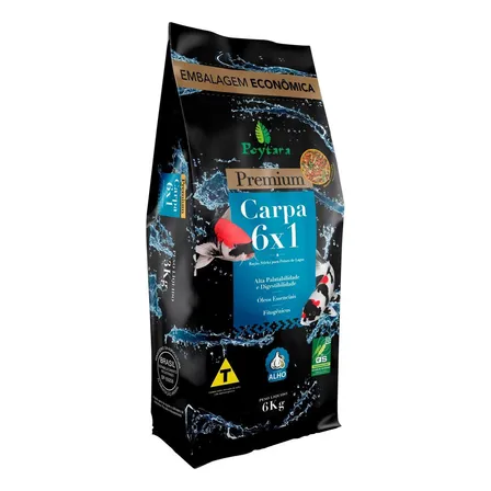 Ração Poytara Premium para Carpas 6x1 6kg