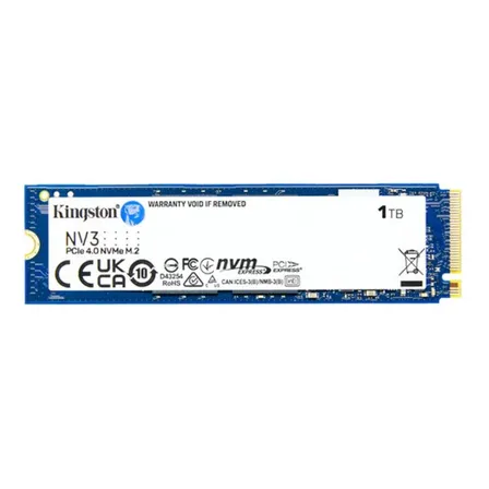 Unidade De Estado Sólido Kingston M.2 Nvme Pcie 4.0 Nv3 De 1 Tb, Azul Escuro
