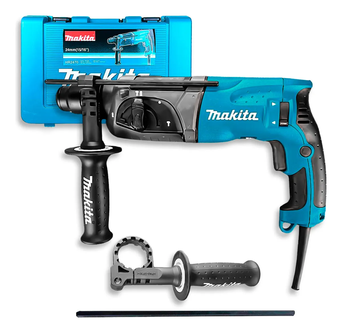 Martelete Rompedor Hr2470 Makita 800w 24mm P/ Construção Cor Azul-petróleo Frequência 60Hz