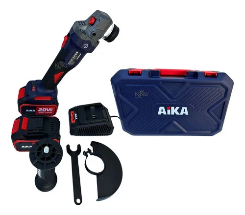 Esmerilhadeira Sem Fio Com 2 Baterias 4h Aika Ad20-ag115 Cor Azul Frequência 50/60