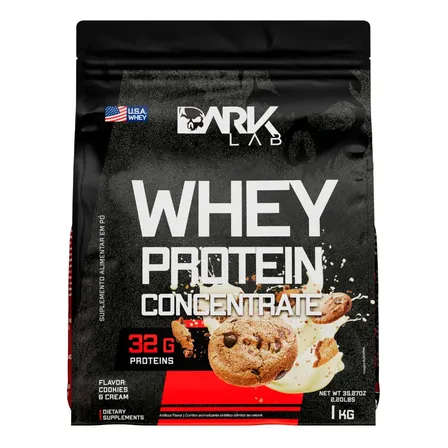 Whey Protein Concentrado 1kg Cookies & Cream Dark Lab