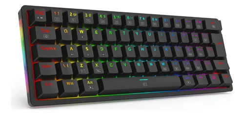 Redragon Akali Rgb Preto Switch Marrom Preto Português Abnt2