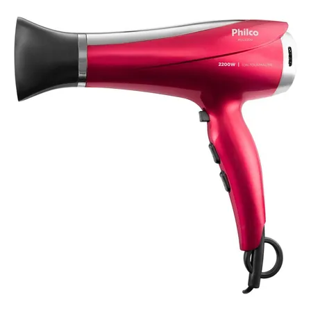 Secador De Cabelos 2200w Psc2300 Motor Dc Philco Cor Vermelho
