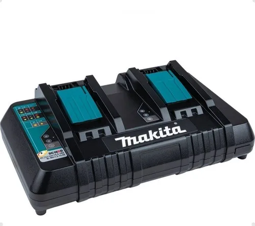 Carregador Duplo De Bateria 18v Dc18rd 127v Makita 196928-9
