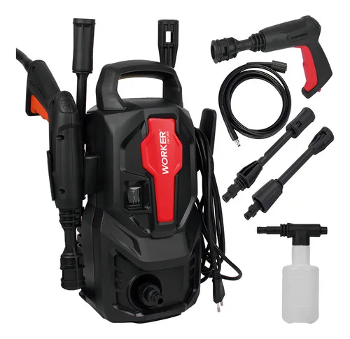 Lavadora De Alta Pressão Potente 1200W 1305lbs Kit Shampoo LW1305 Worker