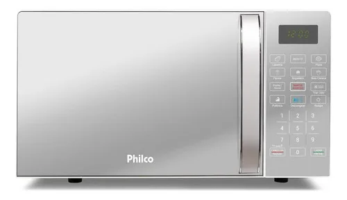 Micro-ondas Philco Pmo123 Capacidade 20 Litros 1100w Branco Espelhado Função Tira Odor