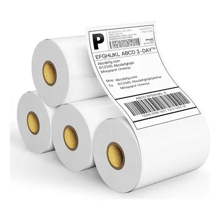 4 Rolos 200 Etiqueta 10x15 100x150 Térmica Serrilha Zebra Elgin Cor Branco