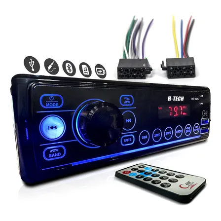 Auto Rádio Bluetooth HTECH HT-1025 2 USB MP3 Auxiliar 4x25W