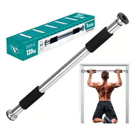 Barra Fixa De Porta Para Exercícios Ajustável 60 A 100 Cm Até 120kg Veronna