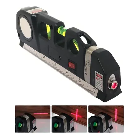 Nivel Nivelador A Laser 8m Alta Precisao Com Trena E Regua Lv03