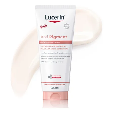 Eucerin Creme Corporal Antimanchas Intenso 200ml, Anti-pigment, Clareador Joelho, Coxa E Cotovelo, Thiamidol Todo Tipo De Pele Dia/noite