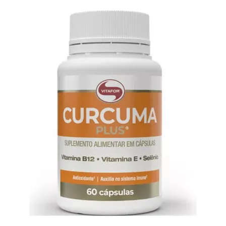 Curcuma Plus Suplemento Alimentar 60 Cápsulas Vitafor Sem Sabor
