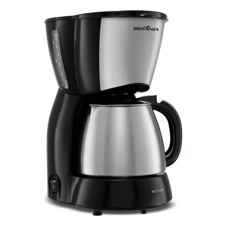Cafeteira Britânia 32 Cafezinhos 1,2l Bcf32b Jarra Em Inox Cor Preto 127v