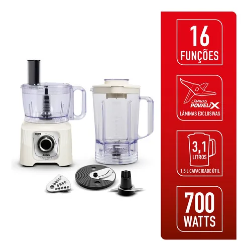 Multiprocessador Arno 700w 16 Funções Marfim Mp62 | Arno -